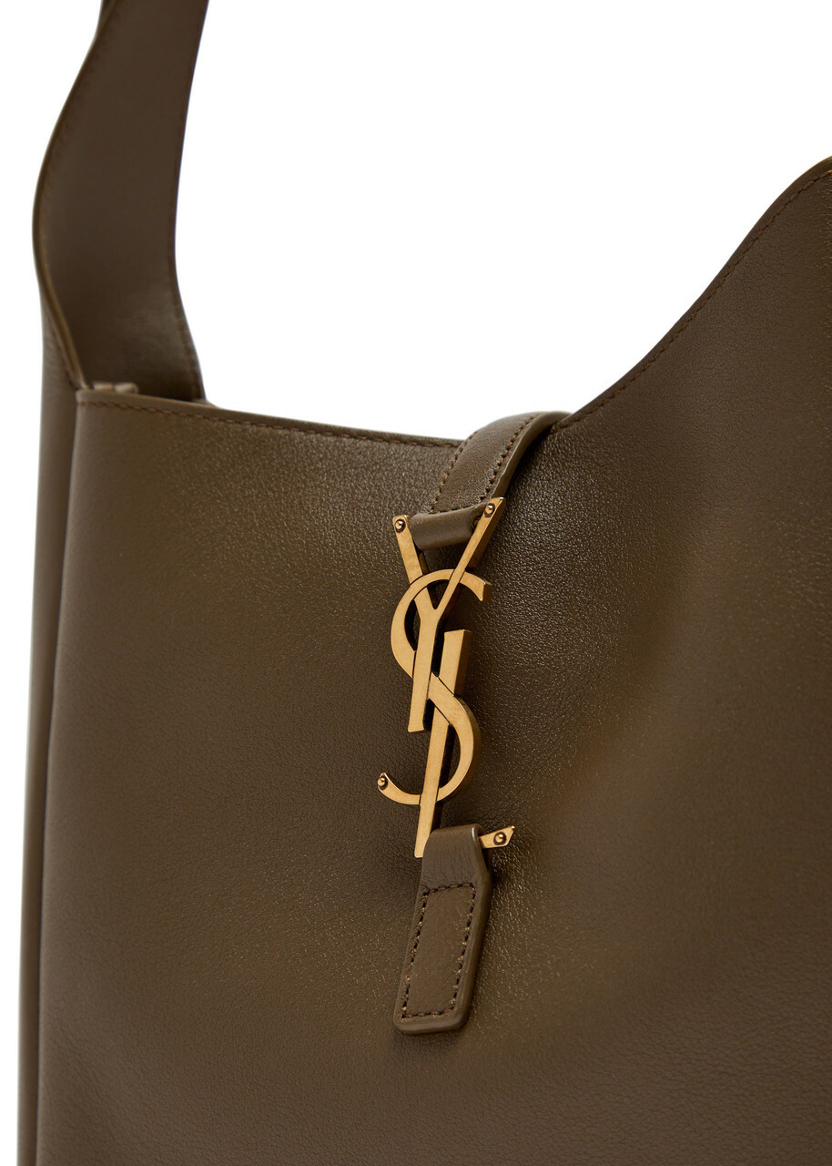 Saint Laurent Le 5 à 7 Small Leather Hobo bag - Brown - One Size