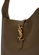 Saint Laurent Le 5 à 7 Small Leather Hobo bag - Brown - One Size