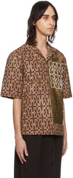 Dries Van Noten Brown Sequin Shirt