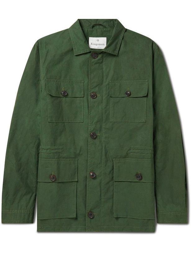 Photo: Kingsman - Waxed-Cotton Field Jacket - Green