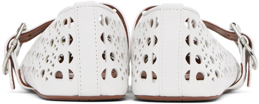 ALAÏA White Vienne Ballerina Flats