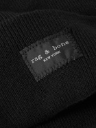Rag & Bone - Addison Logo-Appliquéd Ribbed Wool-Blend Beanie