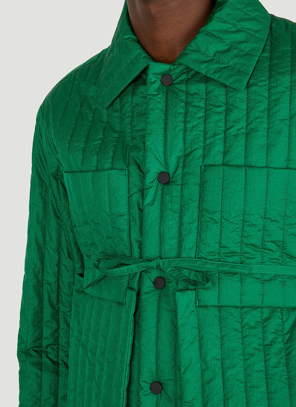 Quilted Worker Jacket in Green Craig Green