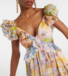 Zimmermann Pop ruffled floral midi dress