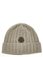 Moncler Logo Patch Knit Beanie Hat