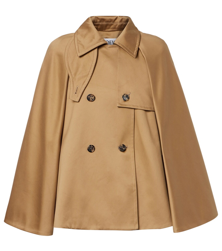 Photo: Loewe Caped double-breasted cotton gabardine jacket