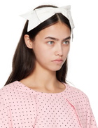 Ashley Williams White Bow Headband