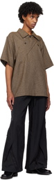 NULLUS Black Corduroy Paneled Athletes Track Pants