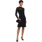 Alexander McQueen Black Check Sleeves Mini Dress