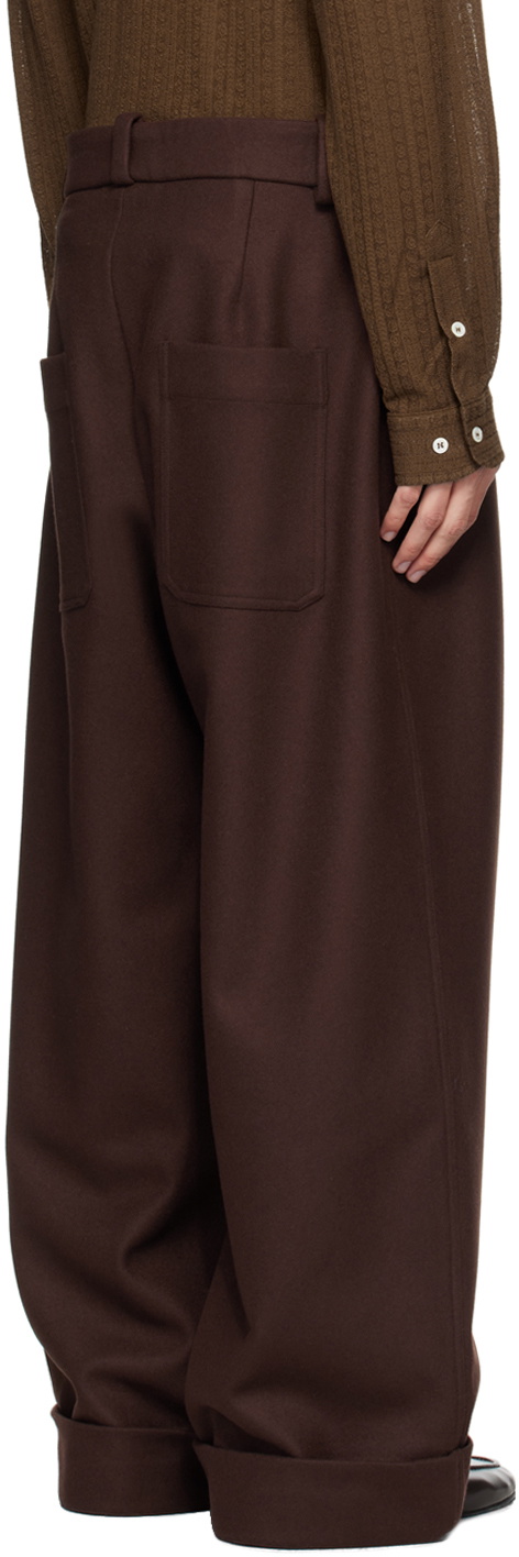King & Tuckfield Brown Roll Cuff Chino Trousers