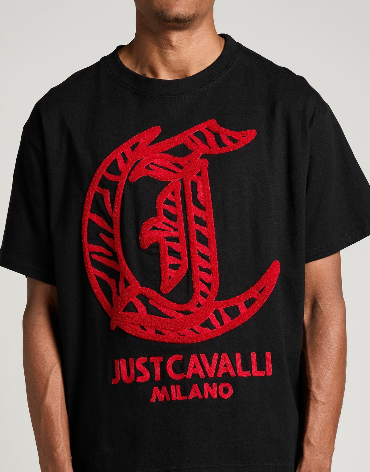 Just Cavalli Mens T-shirt in Black