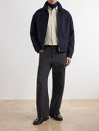 Valstar - Brushed Virgin Wool-Twill Bomber Jacket - Blue