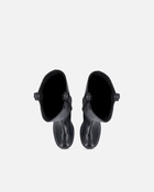 Pinko High Leather Boots With Logo Detail Limo Black