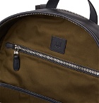 Dunhill - Hampstead Canvas-Panelled Full-Grain Leather Backpack - Men - Midnight blue