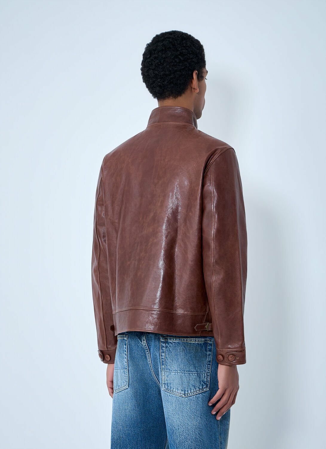 Levi's Leather Button-Up Jacket