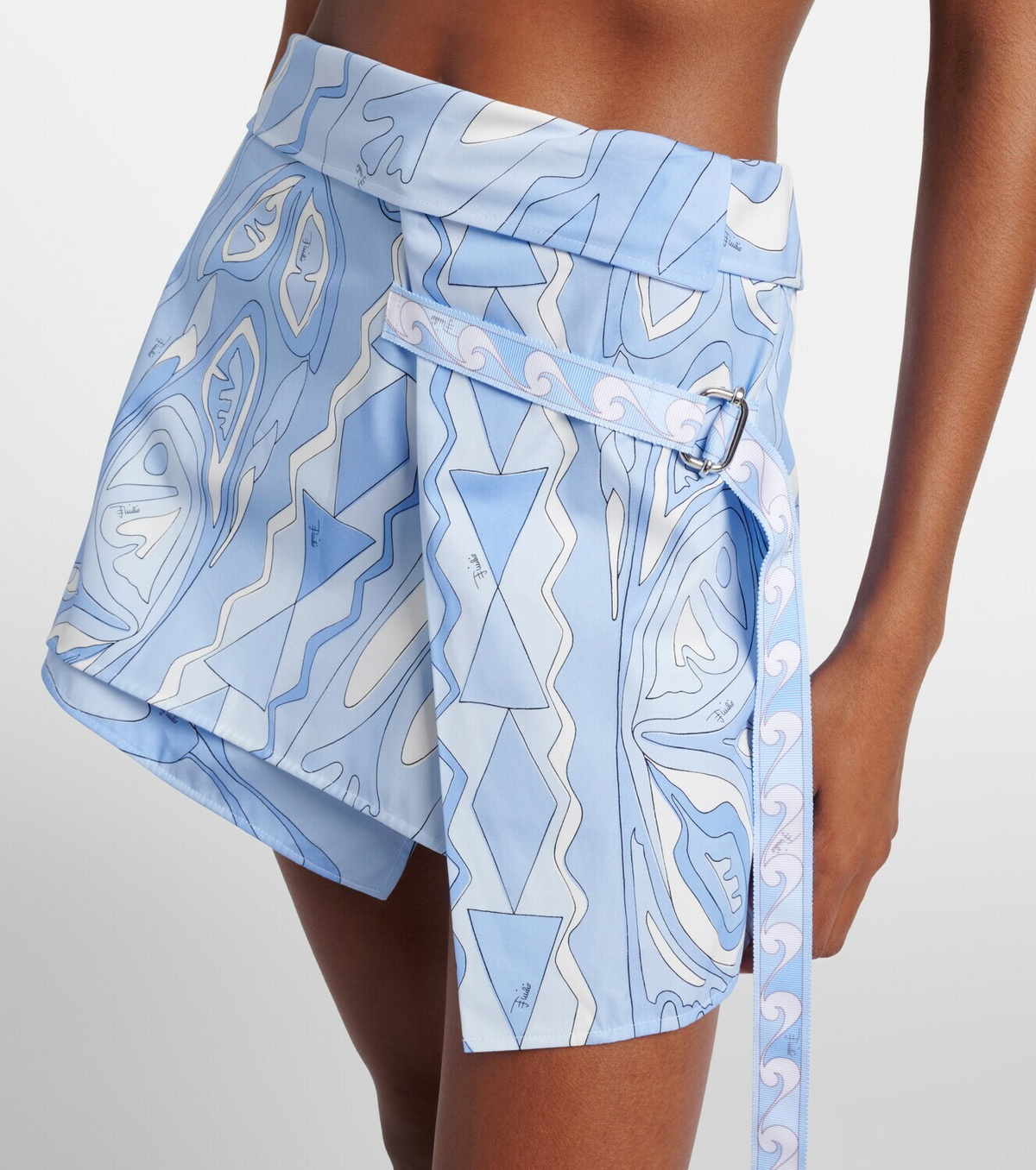 Pucci Angoli cotton wrap skirt