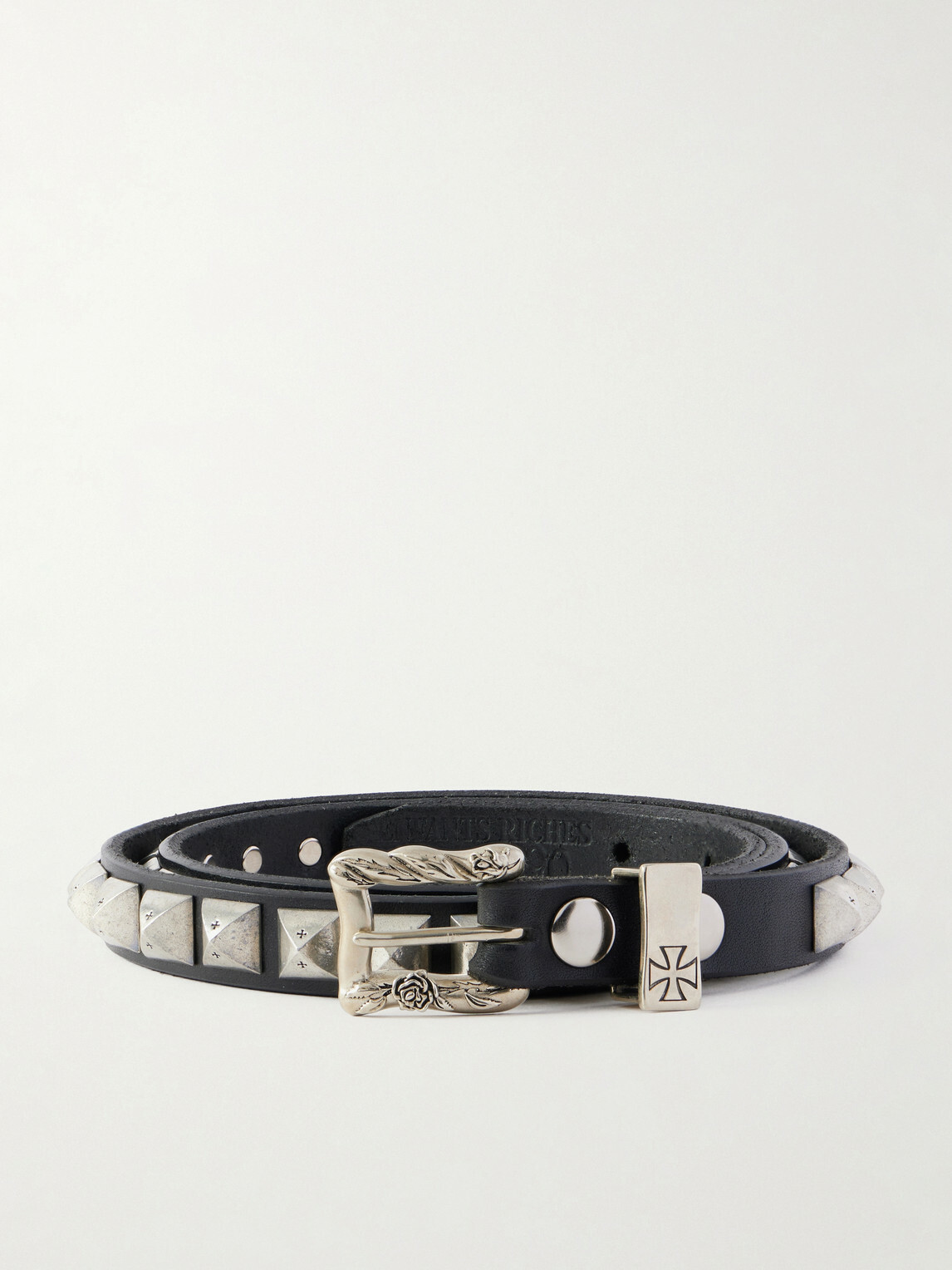 Enfants Riches Déprimés - 2cm Studded Leather Belt - Black
