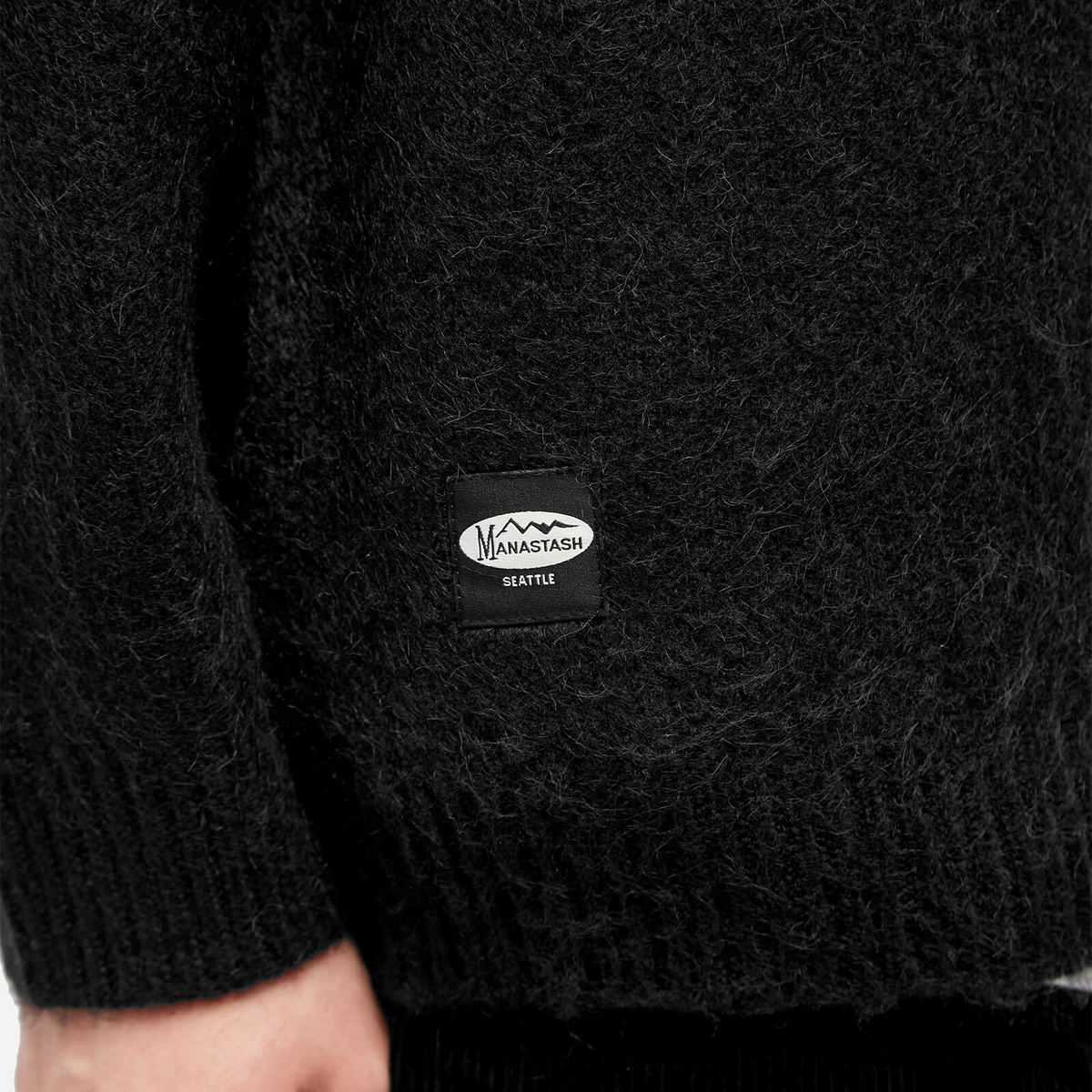 Manastash Men's Aberdeen Crew Knit in Black