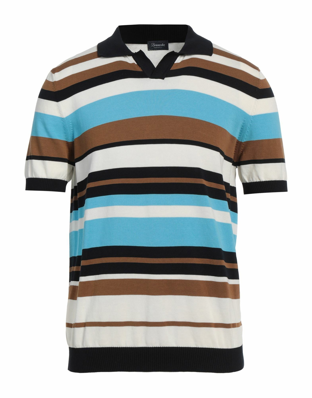 Drumohr Mens Polo shirt Midnight in Blue