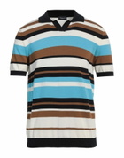 Drumohr Mens Polo shirt Midnight in Blue