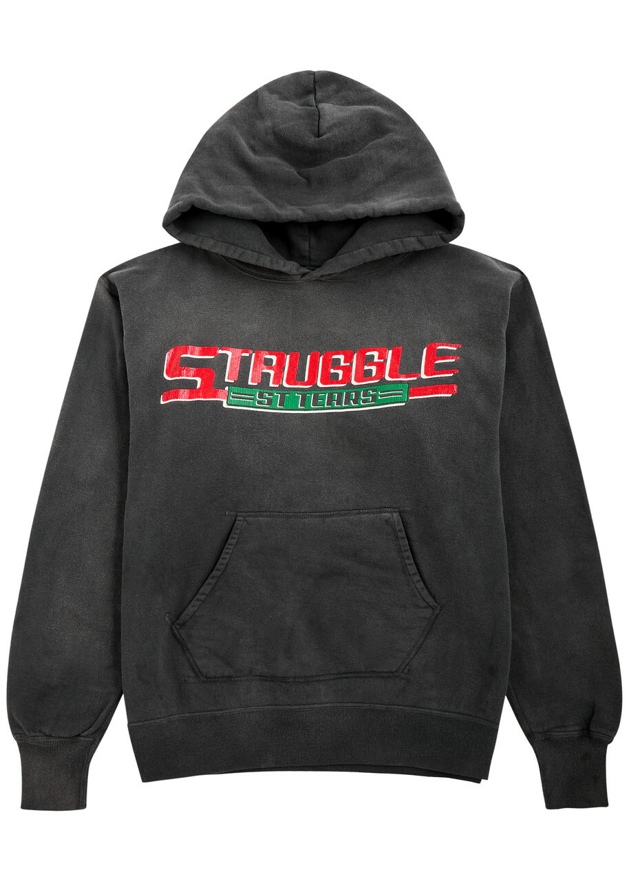 Saint Mxxxxxx Denim Tears Struggle Printed Hooded Cotton 