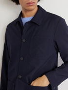 Altea - Virgin Wool-Blend Seersucker Overshirt - Blue