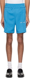 Palm Angels Blue Classic Logo Track Shorts