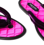 TOM FORD - Brighton Velvet Sandals - Purple