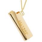 Ambush Men's Logo Lighter Case Necklace in Gold