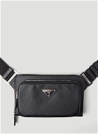 Logo Plaque Belt Bag in Black