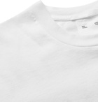 Helmut Lang - Logo-Embroidered Printed Cotton-Jersey T-Shirt - White