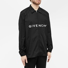 Givenchy Men's Logo Zip Shirt in Black