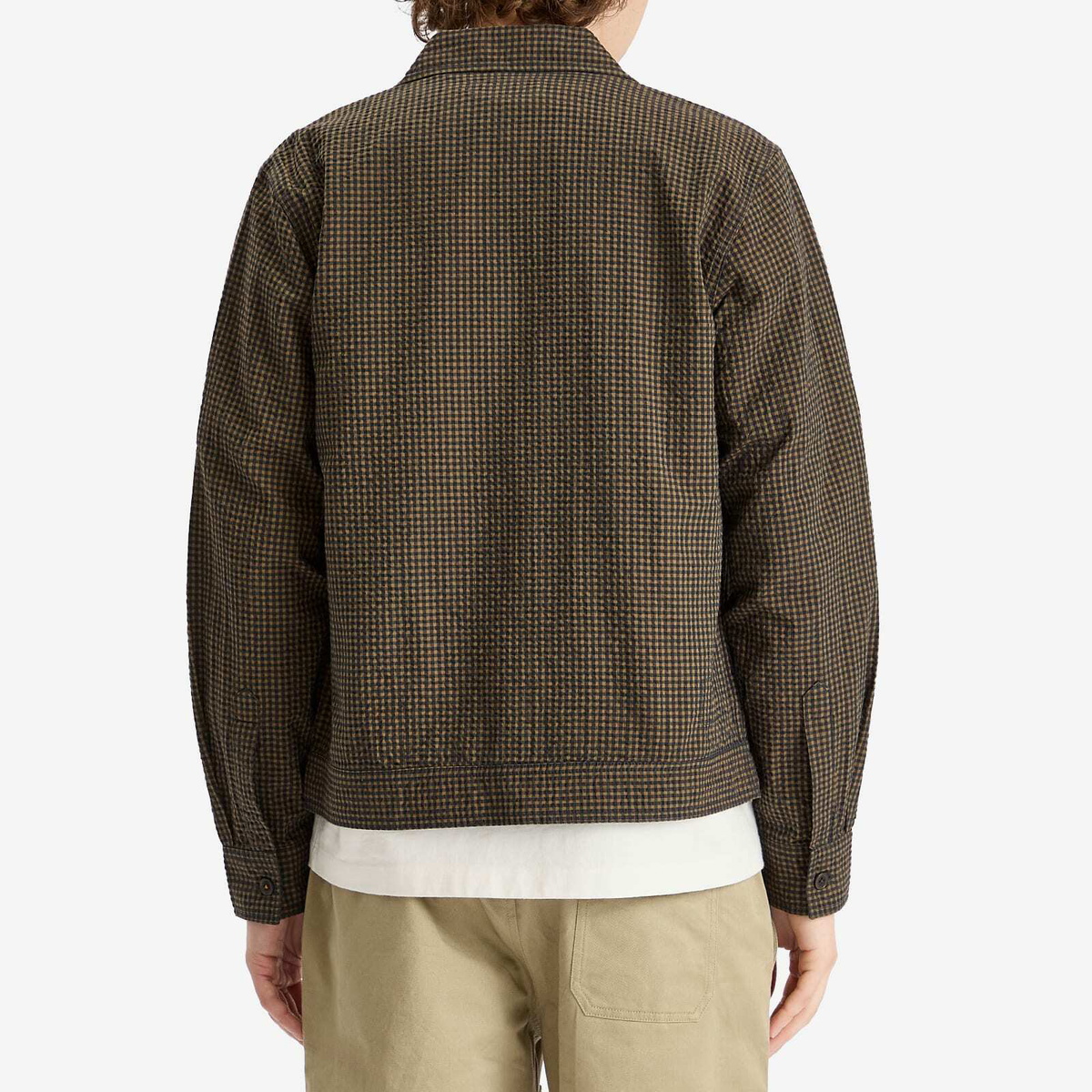 Universal Works Men's Japanese Seersucker Zip Uniform Jacket