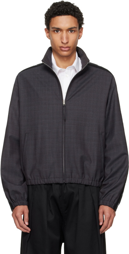 Photo: Moschino Gray Logo Tape Jacket