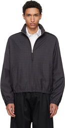 Moschino Gray Logo Tape Jacket