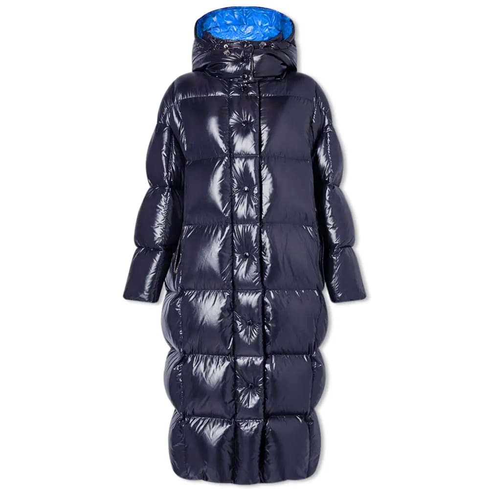 Moncler Women's Parnaiba Long Coat in Navy Moncler