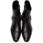 Saint Laurent Black Wyatt Harness Boots