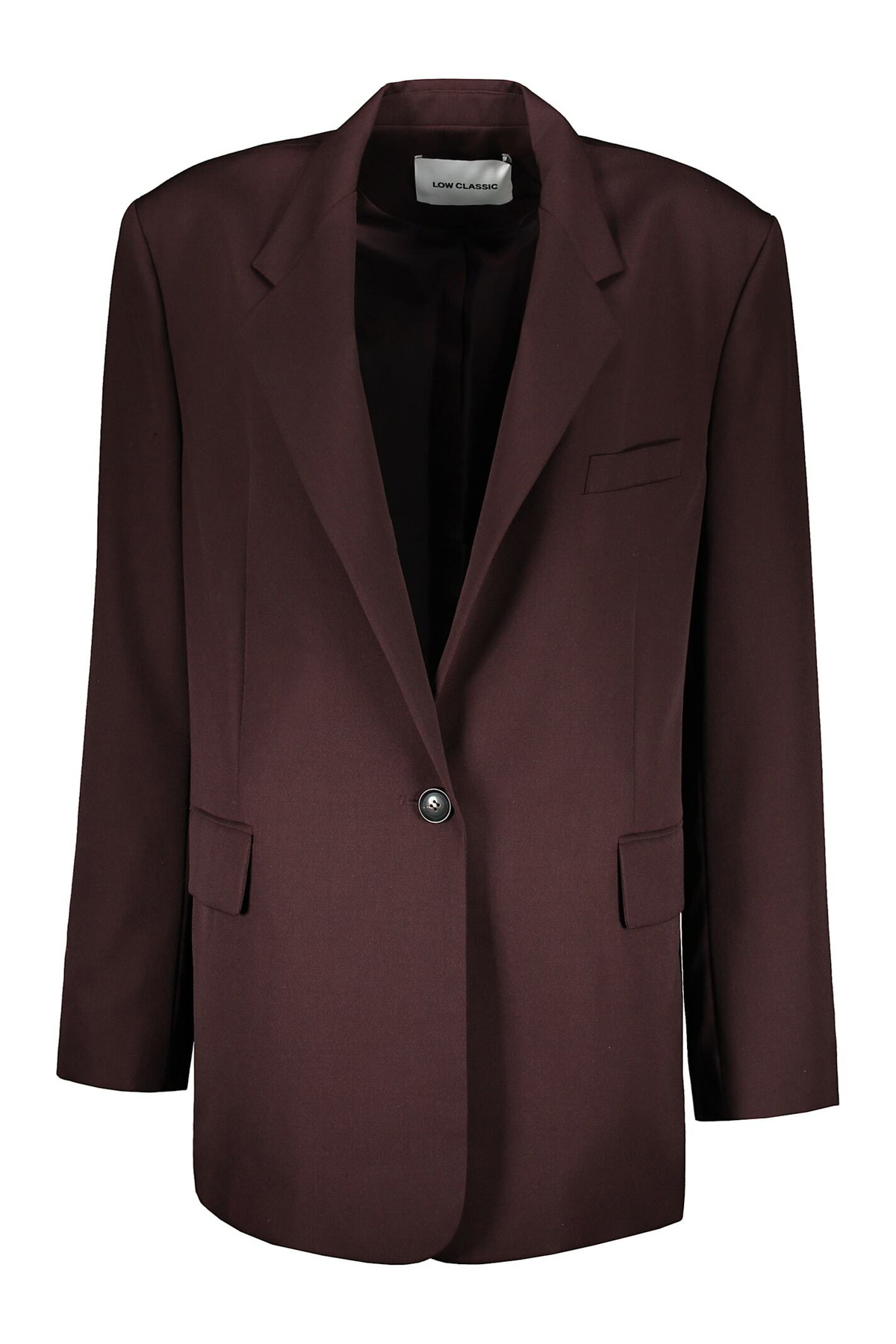 [LOW CLASSIC] /☆ 24FW OVER FIT WOOL BLAZER / BLACK Low Classic Women's Ovesized Wool Blazer Jacket in Black Low