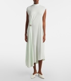 Bottega Veneta Knot gathered crêpe jersey midi dress