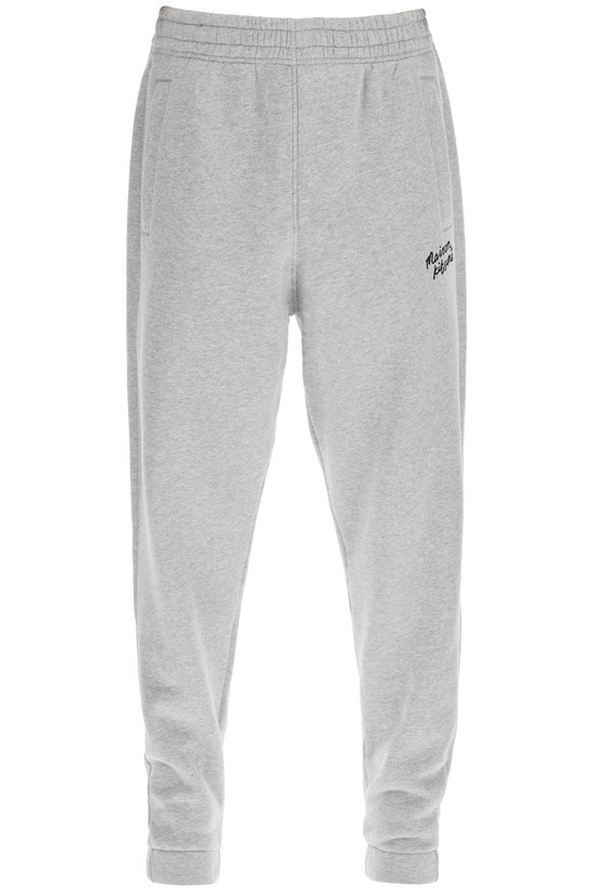 Photo: MAISON KITSUNE comfort joggers with embroidery Grey