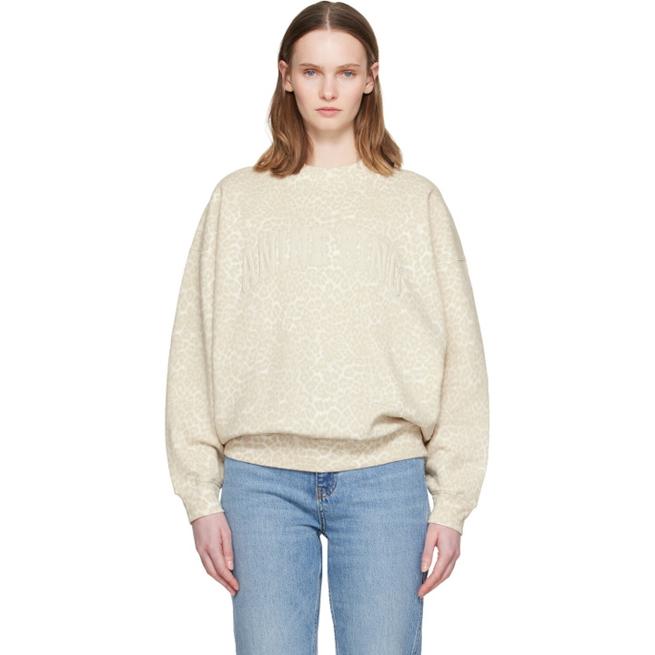 Photo: ANINE BING Beige 'Anine Bing' Miles Sweatshirt