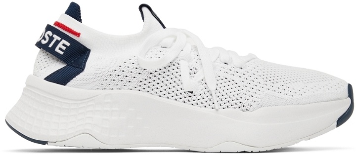 Photo: Lacoste White Knit Court-Drive Sneakers
