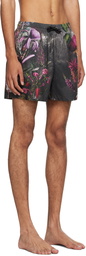 Dries Van Noten Gray Printed Swim Shorts