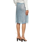 RESCHA SSENSE Exclusive Blue Galaxy Midi Skirt