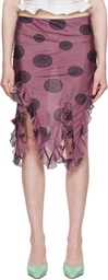 Conner Ives Pink & Black Jellyfish Miniskirt