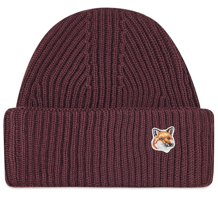 Photo: Maison Kitsuné Tricolor Fox Patch Rib Hat