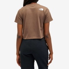 The North Face Women's Cropped Simple Dome T-Shirt in Brown