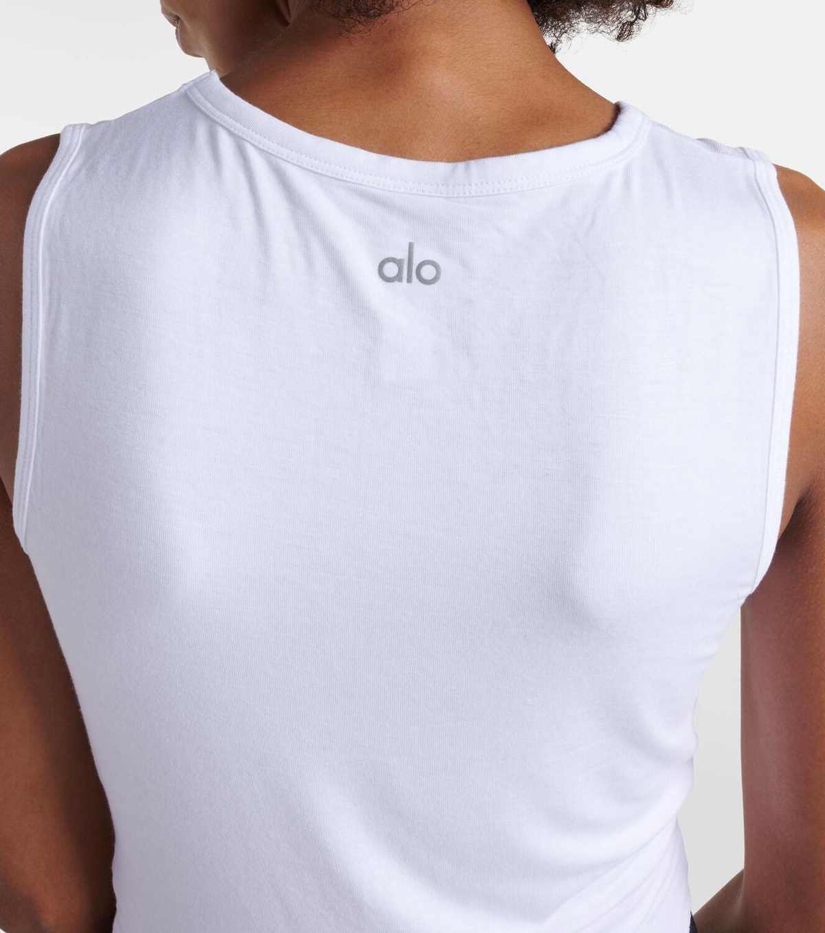 Alo Yoga Cover draped jersey crop top Alo Yoga