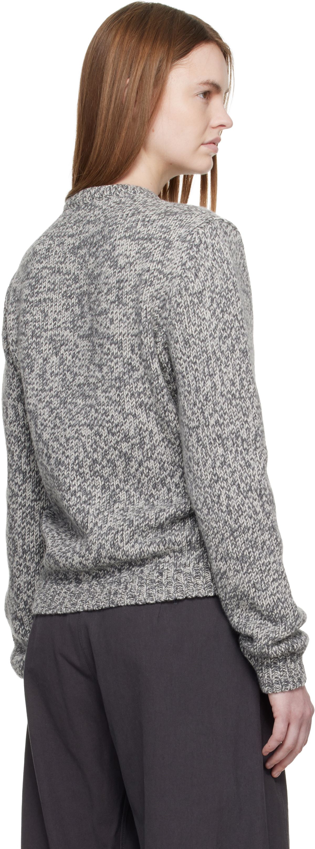 Magda Butrym Gray Classic Marled Cardigan