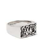 Alexander McQueen - Logo-Detailed Silver-Tone Ring - Silver